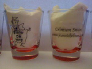 Limited Edition Crimson Swan Shot Glasses